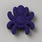 Spider Food Grade Eco-Friendly Silicone Focal Beads, Dark Blue, 27x25x9mm, Hole: 2mm(SIL-SZC0005-03C)