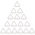 16Pcs Triangle Iron Linking Rings, Platinum, 41.5x45x4mm, Inner Diameter: 34x37.5mm(IFIN-CL0001-07P)