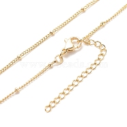 Brass Satellite Chains Necklace for Women, Cadmium Free & Lead Free, Real 18K Gold Plated, 17.44 inch(44.3cm)(NJEW-P265-43G)