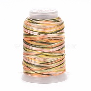 5 Rolls 12-Ply Segment Dyed Polyester Cords, Milan Cord, Round, Sandy Brown, 0.4mm, about 71.08 Yards(65m)/Roll(WCOR-P001-01B-05)