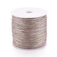 Nylon Thread, Chinese Knotting Cord, Rosy Brown, 0.8mm(NWIR-Q008A-055)