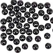 Natural Black Onyx Beads, Dyed & Heated, Round, 6mm, Hole: 2mm, 50pcs/box(G-OC0003-91)