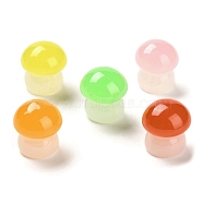 Luminous Resin Mushroom Ornament, Glow in the Dark Mushroom for Desk Decoration, Mixed Color, 12x11mm(RESI-F045-07A)