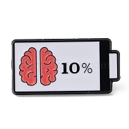 Laboratory Study Theme Enamel Pins, Words Black Zinc Alloy Brooch for Backpack Clothes, Light Coral, 16x31x1mm(JEWB-Z017-05D)