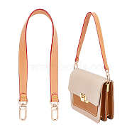 PVC Imitation Leather Bag Handles, with Alloy Swivel Clasp, BurlyWood, 50.1x2.45x0.3cm(PURS-WH0005-87KCG-02)