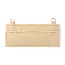 Wool Felt Bag Organizer Inserts, with Alloy D-Rings, for Envolope Bag Accessories, Rectangle, Dark Gray, 9x17x0.4cm, Hole: 9x14mm(FIND-WH0143-94A-03)