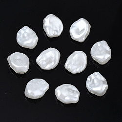 ABS Plastic Imitation Pearl Beads, Oval, Creamy White, 10.5x13x6mm, Hole: 1.2mm, about 1280pcs/500g(KY-T023-024)