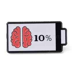 Laboratory Study Theme Enamel Pins, Words Black Zinc Alloy Brooch for Backpack Clothes, Light Coral, 16x31x1mm(JEWB-Z017-05D)