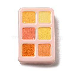 Opaque Resin Cosmetics Decoden Cabochons, Eyeshadow Palette, Rectangle, 23.5x15.5x5.5mm(CRES-I029-04A)