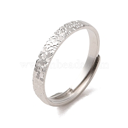 Anti-Tarnish 925 Sterling Silver Ring, Platinum, 3mm, Inner Diameter: 17.6mm(STER-Z007-13P)