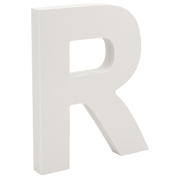 Gorgecraft Wooden Letter Ornaments, for DIY Craft, Home Decor, Letter.R, R: 150x122x15mm