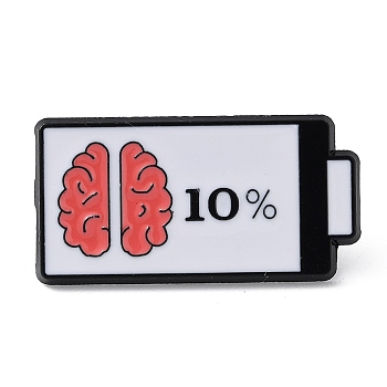 Laboratory Study Theme Enamel Pins, Words Black Zinc Alloy Brooch for Backpack Clothes, Light Coral, 16x31x1mm