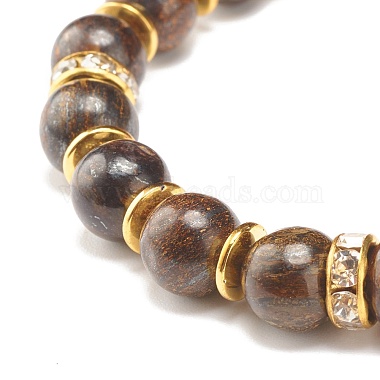 Gemstone Round Beaded Stretch Bracelet for Women(BJEW-JB07708)-7