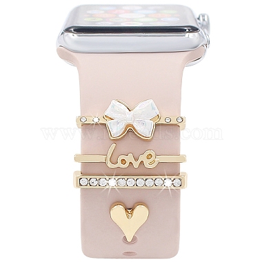 Word Alloy Watch Band Charms