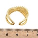 Rack Plating Brass Micro Pave Clear Cubic Zirconia Cuff Rings for Women(RJEW-M028-58G)-3