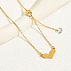 Halskette mit Herzanhänger aus Edelstahl für Damen(XB0249)-1