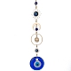 Blue Evil Eye Lampwork Pendant Decorations(HJEW-JM01603-03)-1