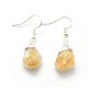 Natural Citrine Dangle Earring(EJEW-F173-D02-S)-2