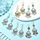Natural & Synthetic Mixed Gemstone Heart Chandelier Earrings(EJEW-JE05364)-5