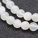 Naturelles perles pierre de lune blanc brins(G-J373-13-6mm)-2