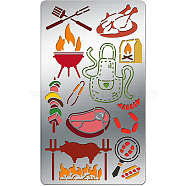 Cooking Theme Stainless Steel Cutting Dies Stencils, for DIY Scrapbooking/Photo Album, Decorative Embossing DIY Paper Card, Food Pattern, 17.7x10.1cm(DIY-WH0242-196)