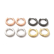 Rack Plating Brass Huggie Hoop Earrings, Hinged Earrings for Women, Lead Free & Cadmium Free, Mixed Color, 12 Gauge, 13x14x2mm, Pin: 1mm(EJEW-K093-01B)