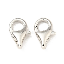 Brass Lobster Claw Clasps, Parrot Trigger Clasps Jewelry Making Findings, Cadmium Free & Lead Free, Long-Lasting Plated, Platinum, 13x8x3.5mm, Hole: 2mm(KK-G416-49P)