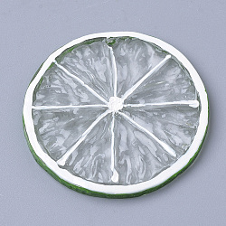 Resin Pendants, Lemon, Clear, 46.5~48.5x3.5~5mm, Hole: 1.5mm(RESI-S356-45A)
