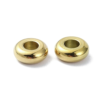 201 Stainless Steel Beads, Rondelle, Golden, 6x2.5mm, Hole: 2.5mm