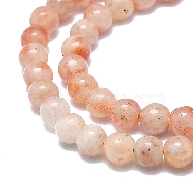 Chapelets de perles de sunstone naturelle naturelles(G-F715-106A)-3