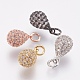 Brass Micro Pave Cubic Zirconia Charms(ZIRC-F083-023-RS)-1