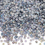 Ornament Accessories, PVC Plastic Paillette/Sequins Beads, Snowflake, for Christmas, Snow, 6x0.2mm, Hole: 0.9mm, 100g(PVC-SC0001-12A)