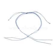 Braided Nylon Thread Bracelet Making, Steel Blue, 1-3/8 inch(3.55~5.05cm)(AJEW-JB00922-03)