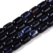 Natural Sodalite Beads Strands, Column, 9~9.5x6~6.5mm, Hole: 0.9~1mm, about 20~21pcs/strand, 7.28~7.6''(18.5~19cm)(G-G980-37B)