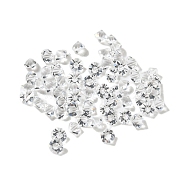 Glass Micro Rhinestones, Nail Art Decoration Accessories, Diamond, Faceted, Clear, 1.5x1mm, about 15000pcs/30g(MRMJ-XCP0001-55)