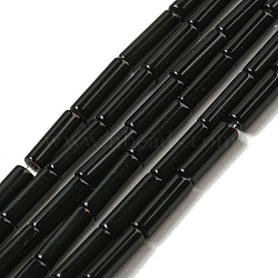 Natural Obsidian Beads Strands, Column, 6.5~7x2mm, Hole: 0.9mm, about 57pcs/strand, 14.96''(38cm)(X-G-F591-11)