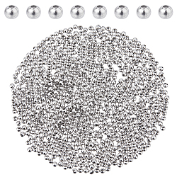 2000Pcs 304 Stainless Steel Hollow Round Seamed Beads, Stainless Steel Color, 3x3mm, Hole: 1mm(STAS-DC0015-79)