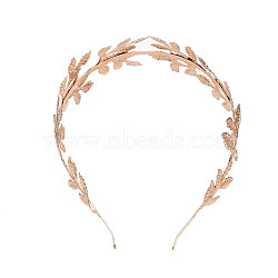 Fashionable Iron Hair Band Findings, Light Gold, 57x7mm, Inner Diameter: 115~116mm(OHAR-T008-02KCG)