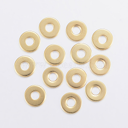 304 Stainless Steel Spacer Beads, Donut, Golden, 8.5x1mm, Hole: 3.5mm(STAS-F155-22G)