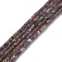 Natural Imperial Jasper Beads Strands, Dyed, Column, Purple, 13.5~14x4mm, Hole: 1.4mm, about 29pcs/strand, 15.63''(39.7cm)(G-I326-04I)