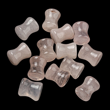 Natural Rose Quartz Beads,  No Hole/Undrilled, Drum, 12~12.5x10mm