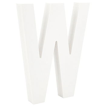 Wooden Letter Ornaments, for DIY Craft, Home Decor, Letter.W, W: 150x125x15mm