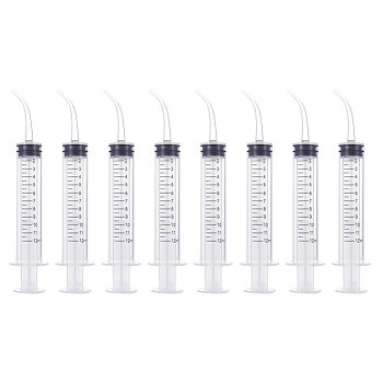 BENECREAT 12ml Plastic Injection Syringe, Clear, 13.4x2.6x2.1cm, about 20pcs/bag