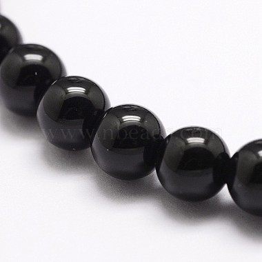 Бусины из натурального черного оникса(X-G-A163-05-6mm)-3