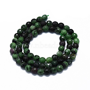 Natural Ruby in Zoisite Beads Strands(G-G927-48)-2
