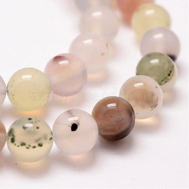 Natural Dendritic Agate Bead Strands(G-G880-01-8mm)-3