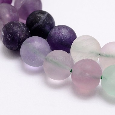 Chapelets de perles en fluorite naturelle(X-G-A163-06-6mm)-3