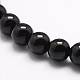 Natural Black Onyx Beads Strands(X-G-A163-05-6mm)-3