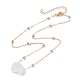 Ожерелье с подвеской из натурального кварца и хрусталя для женщин(NJEW-JN03781-02)-2
