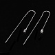 Rhodium Plated 925 Sterling Silver Threader Earrings(STER-N0001-027)-3